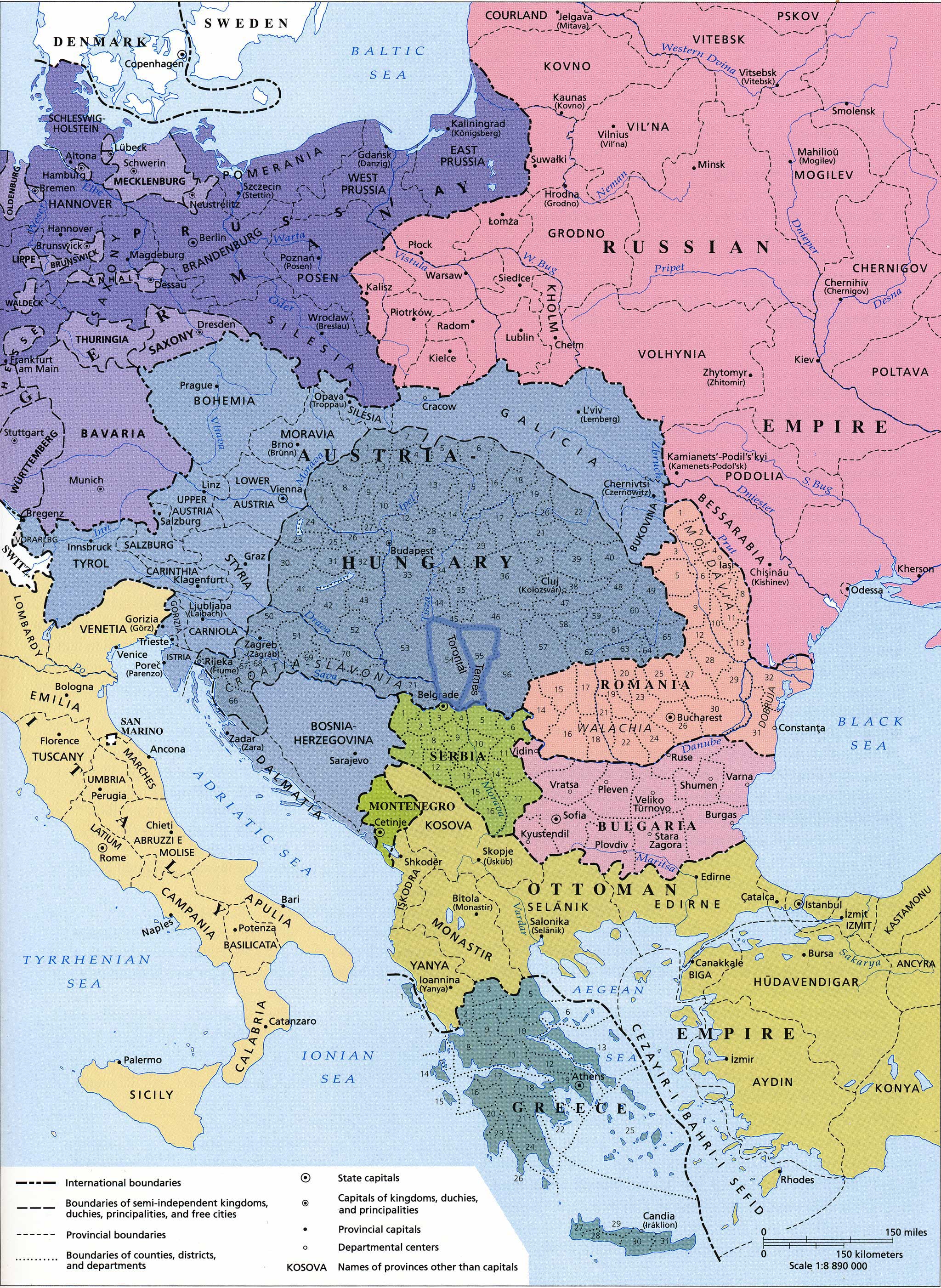 Europe Map 1910 Google Saps